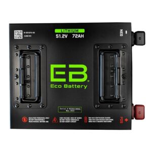 Eco Battery Lithium Golf Cart Battery - 51v 80Ah - Includes Battery, Charger, State of Charge Meter, Receptacle